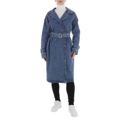 Trench coat for women in blue