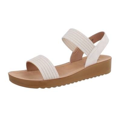 Riemchensandalen für Damen in Hellgrau