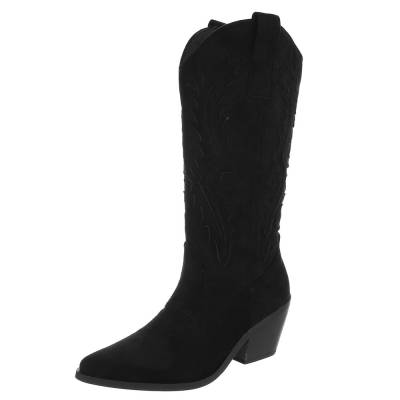 Western- & Bikerstiefel für Damen in Schwarz