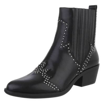 Western- & Bikerboots für Damen in Schwarz