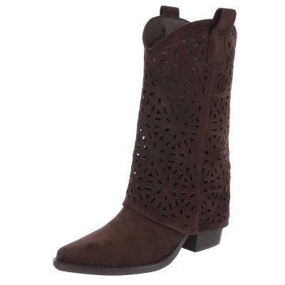 Western- & Bikerstiefel für Damen in Dunkelbraun