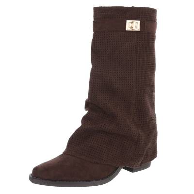 Cowboy & biker boots for women in dark-brown