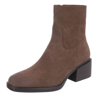 Echtleder Klassische Stiefeletten in Hellbraun