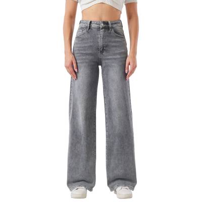 Relaxed Fit Jeans für Damen in Grau