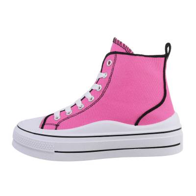 Sneakers High für Damen in Pink und Weiß