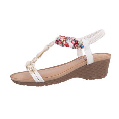 Wedge sandals for women in white