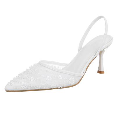 Schnür- & Riemchenpumps für Damen in Weiß
