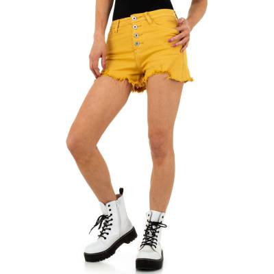 Jeansshorts für Damen in Gelb