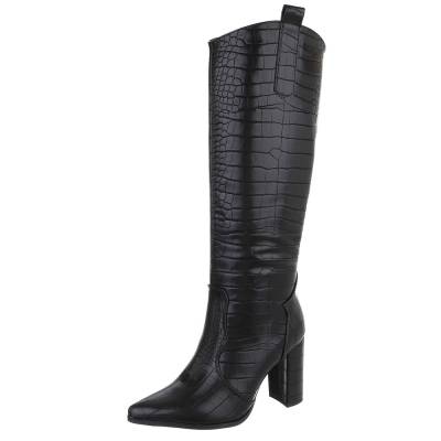 High-Heel Stiefel für Damen in Schwarz