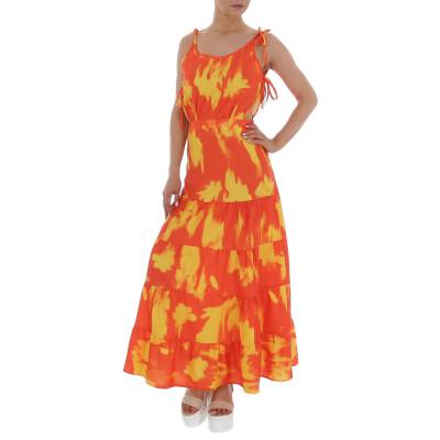 Sommerkleid für Damen in Orange und Gelb