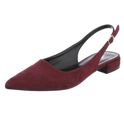 Lace-up heels for women in bordeaux