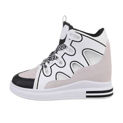 Sneakers High für Damen in Weiß und Schwarz