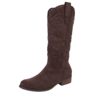 Cowboy & biker boots for women in brown