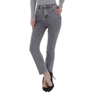 High Waist Jeans für Damen in Grau