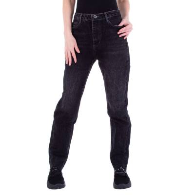 Straight Leg Jeans für Damen in Schwarz
