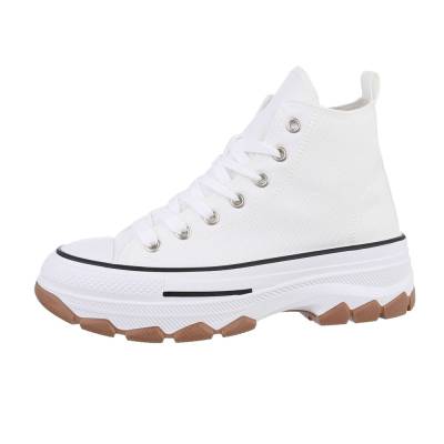 High-top sneakers for women in white
