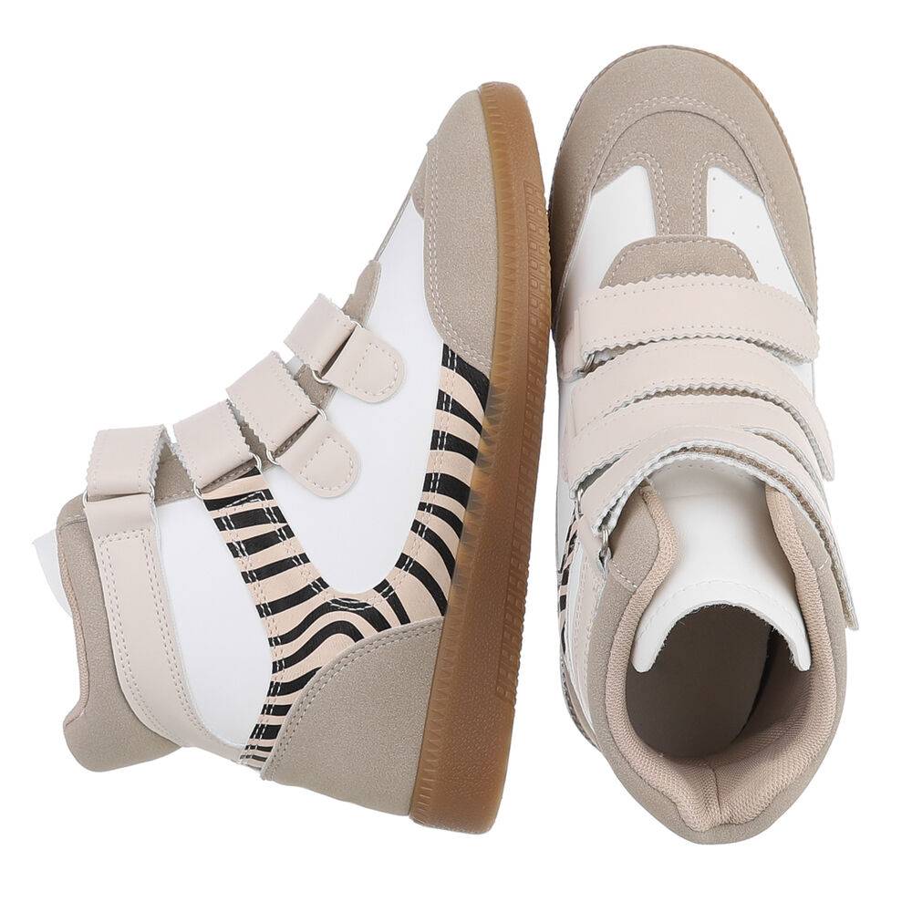 High-top sneakers for women in beige and brown | ItalDesign