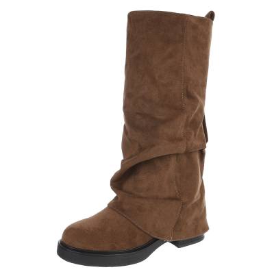 Cowboy & biker boots for women in light-brown