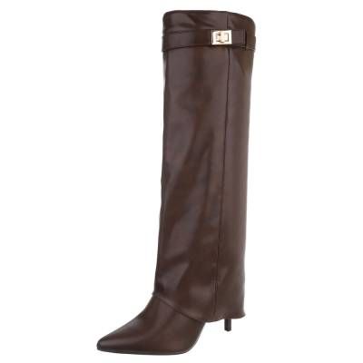 High-Heel Stiefel für Damen in Braun