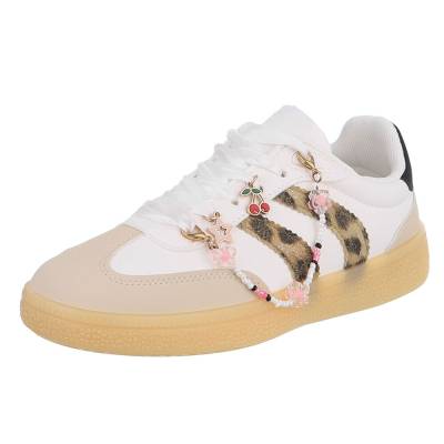 Sneakers Low für Damen in Weiß und Beige