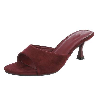 Pantoletten für Damen in Bordeaux