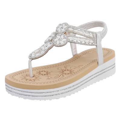 Zehentrenner für Damen in Silber