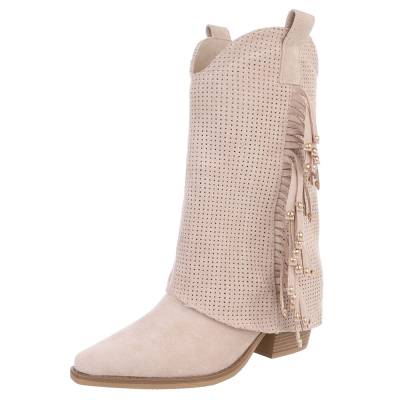 Western- & Bikerstiefel für Damen in Beige