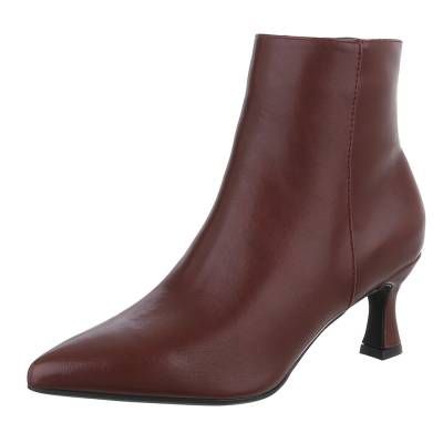 Klassische Stiefeletten für Damen in Weinrot