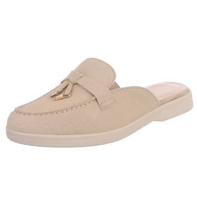 Pantoletten für Damen in Hellbraun