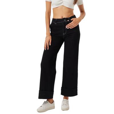 Relaxed Fit Jeans für Damen in Schwarz