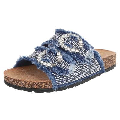 Mules for women in blue