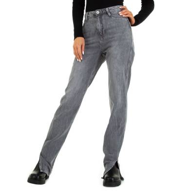Straight Leg Jeans für Damen in Grau