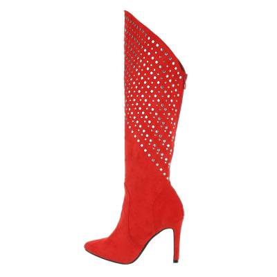 High Heel Stiefel für Damen in Rot