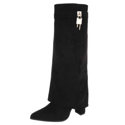 High-Heel Stiefel für Damen in Schwarz