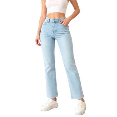 High Waist Jeans für Damen in Hellblau