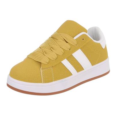 Low-top sneakers for women in yellow