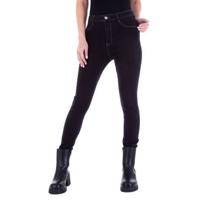 Straight Leg Jeans für Damen in Schwarz