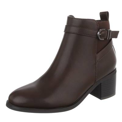 Klassische Stiefeletten für Damen in Braun
