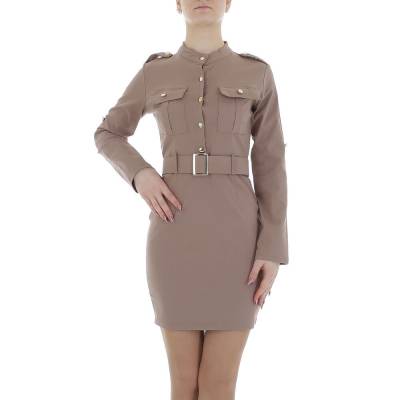 Stretch dress for women in light-brown
