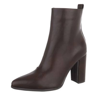 High-Heel Stiefeletten für Damen in Braun