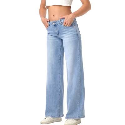 Relaxed fit jeans for women in light-blue