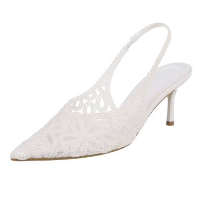Schnür- & Riemchenpumps für Damen in Weiß