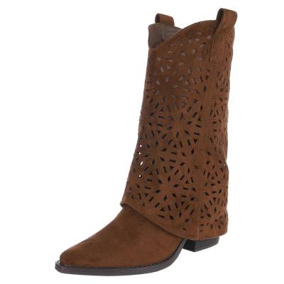 Western- & Bikerstiefel für Damen in Braun