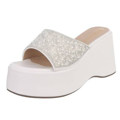 Platform sandals for women in white