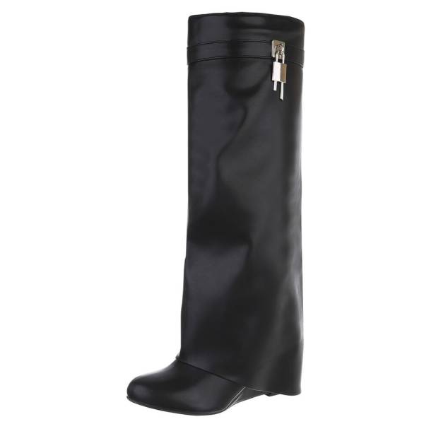 Keilstiefel für Damen in Schwarz