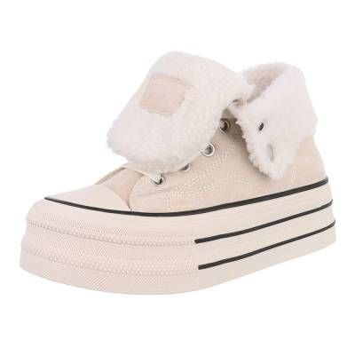 Sneakers High für Damen in Beige