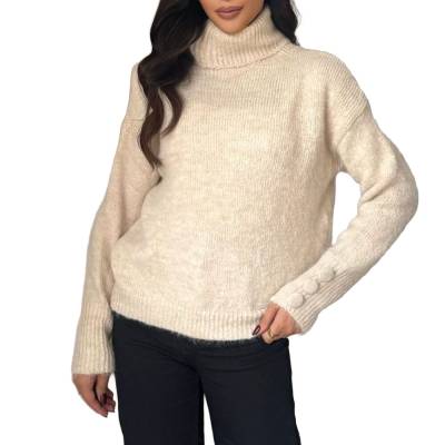 Strickpullover für Damen in Beige