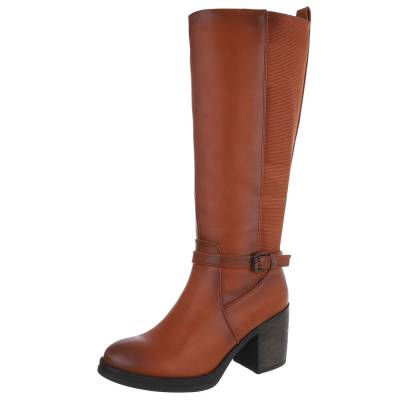 High-Heel Stiefel für Damen in Camel