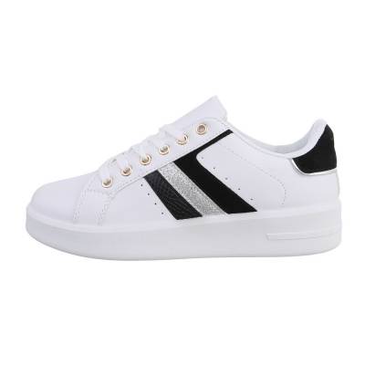 Low-top sneakers for women in white and black