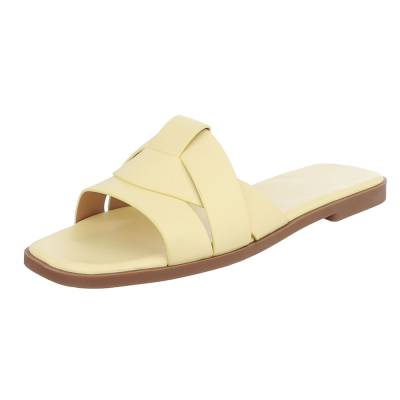 Mules for women in yellow